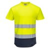 Hi-Vis Contrast Mesh Insert T-Shirt S/S (Barva Orange/Navy, Velikost L)