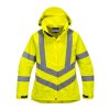 Hi-Vis Women's Breathable Rain Jacket (Barva Yellow, Velikost L)