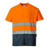 Hi-Vis Cotton Comfort Contrast T-Shirt S/S (Barva Orange/Navy, Velikost 4XL)