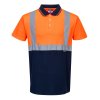 Hi-Vis Contrast Polo Shirt S/S (Barva Orange/Navy, Velikost 4XL)
