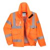 Hi-Vis Extreme Rain Bomber Jacket (Barva Orange, Velikost L)