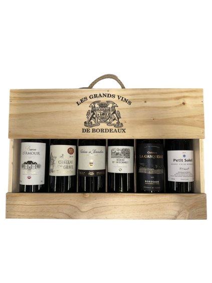 Dřevěná kazeta Bordeaux - 6 vín