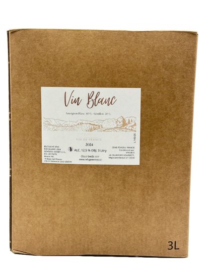 3 L. BiB Vin Blanc Francie, Bordeaux, suché