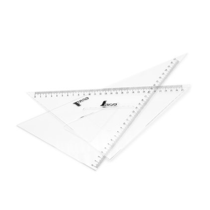 Japanisches Winkel-Lineal aus Kunststoff SHINWA 27 cm - Set aus 2 - 1