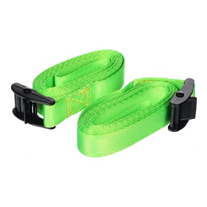 Upínací popruhy E-VALUE - zelený - 2 ks - 25 mm x 2 m