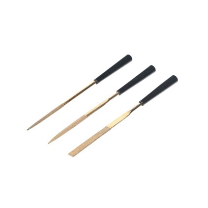 Sada jehlových pilníků s diamantovým povlakem TiN E-VALUE - zrnitost #150 - 3 kusy