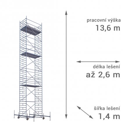 pojizdne leseni rux mobilo 1400 vyska 136 1