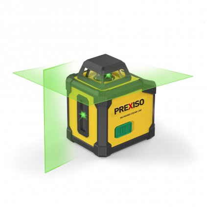 Křížový zelený laser 360° PREXISO - dosah 25 m - PLC360G