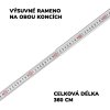 Výsuvné teleskopické hliníkové pravítko SHINWA Nobisuke - 360 cm