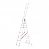 Třídílný hliníkový žebřík 3x11 výška 7,2 m 1