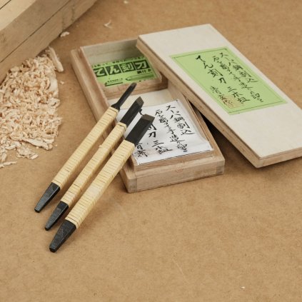 SEIGEN SAKU kézzel készített japán gravírozó szerszámkészlet (3 db)