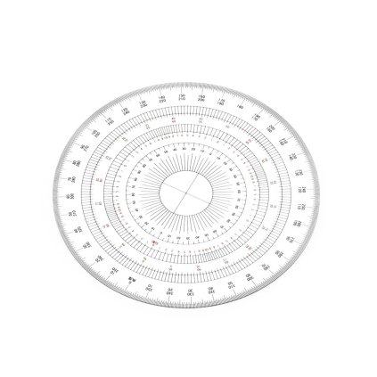 DRAPAS japán 360°-os szögmérő átlátszó akrilból - 150 mm-es átmérő
