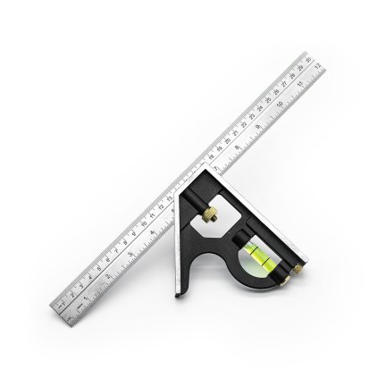 SWANSON 45° és 90°-os kombinált derékszög 30 cm-es vonalzóval