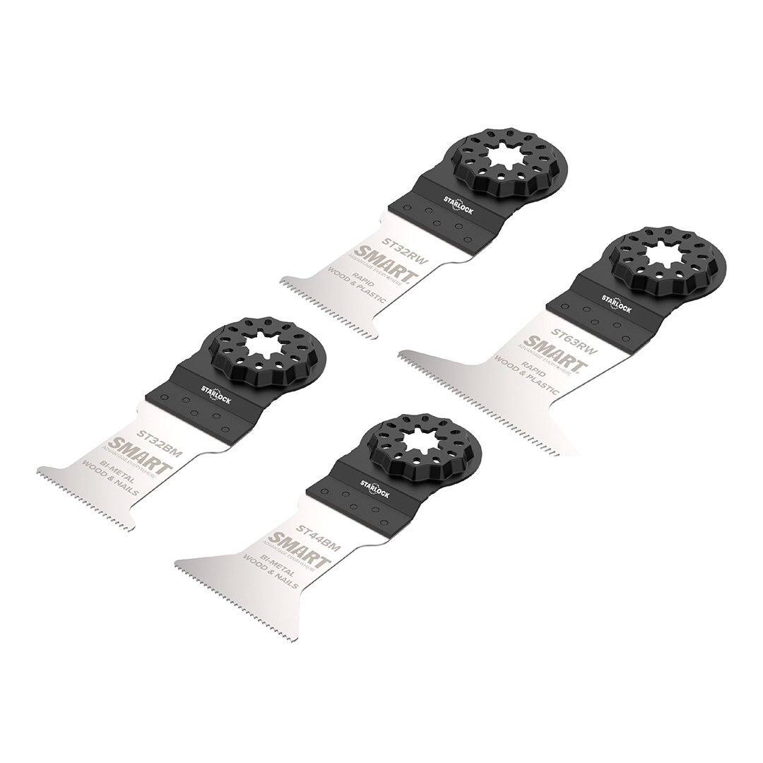SMART PROFI STARLOCK merülőfűrészlap-készlet fához, műanyaghoz és színesfémekhez (4 db)