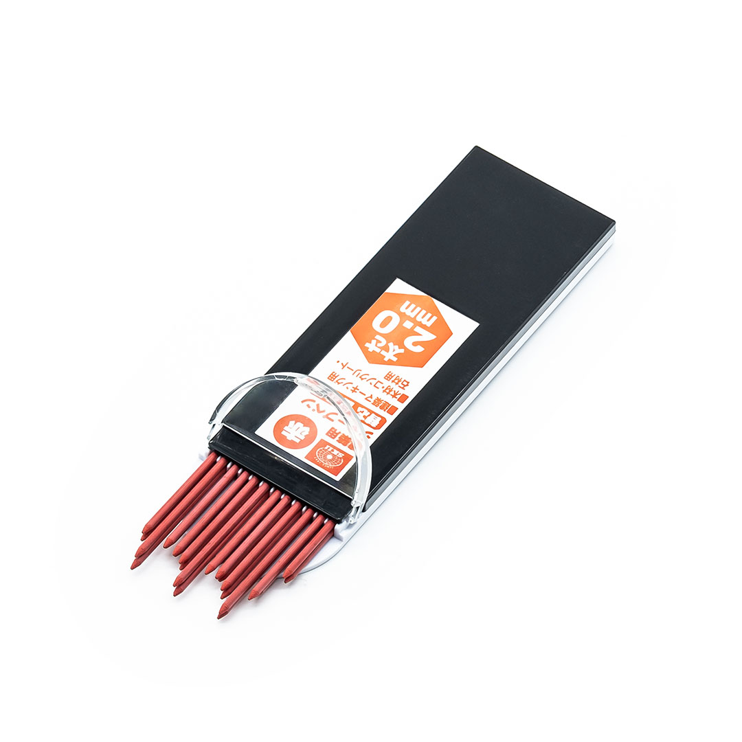 Pótbetét SK11 japán mechanikus asztalosceruzához, 24 db (piros, 2 mm)