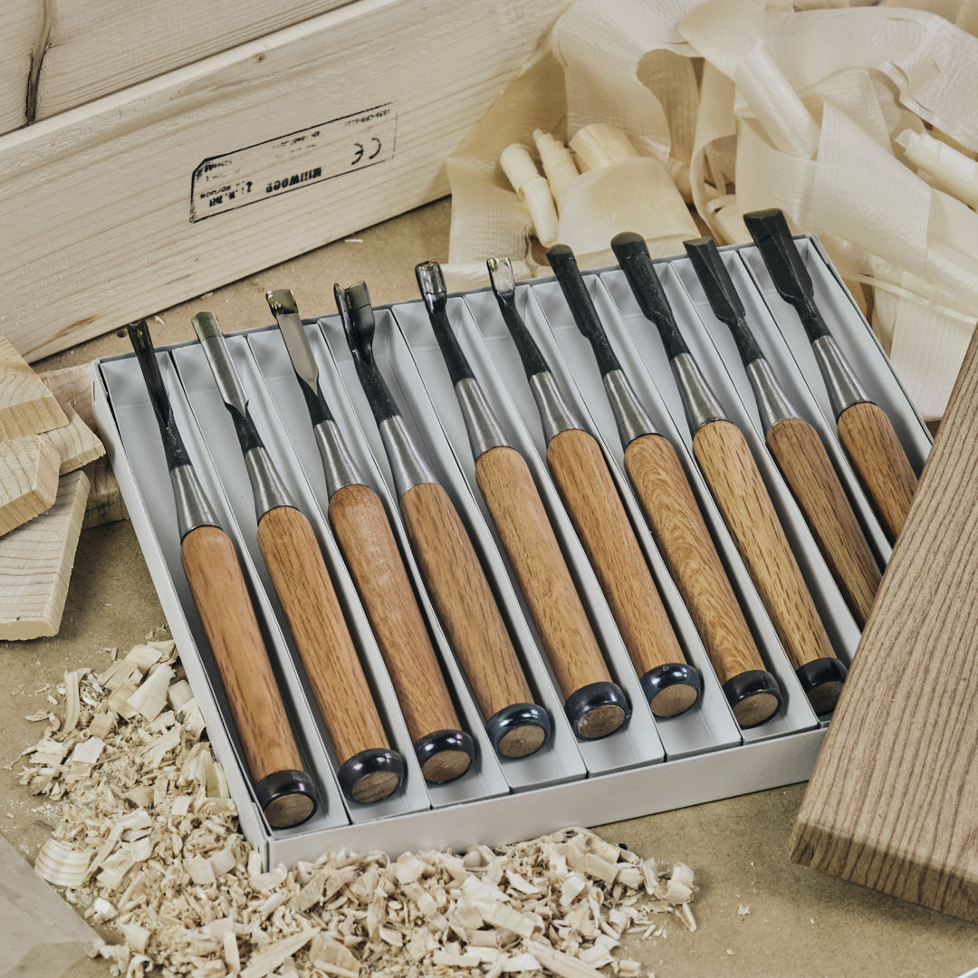 MUJIRUSHI kézzel készített japán faragóvéső-készlet (10 db)