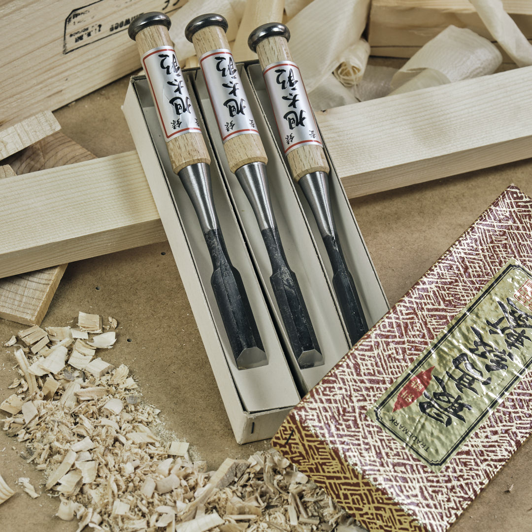 MUJIRUSHI Oire kézzel készített japán asztalosvéső-készlet (3 db)