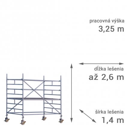 pojazdne lesenie rux mobilo 1400 vyska 3 25