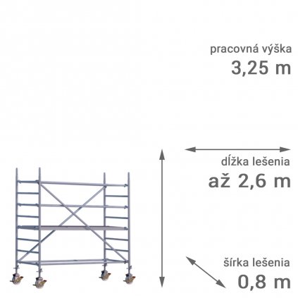 pojazdne lesenie rux mobilo 800 vyska 3 25