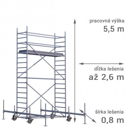 pojazdne lesenie rux mobilo 800 vyska 5 5