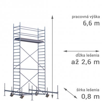 pojazdne lesenie rux mobilo 800 vyska 6 6