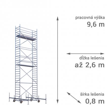 pojazdne lesenie rux mobilo 800 vyska 9 6