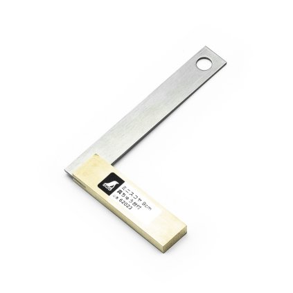 Nerezové mini pravítko SHINWA so stabilnou mosadznou základňou - 90 mm
