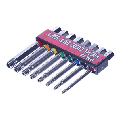 Sada skrutkovacích bitov Torx SK11 - 8 ks - 65 mm