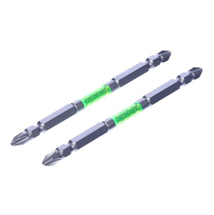 Sada japonských obojstranných skrutkovacích bitov s magnetickým hrotom PH2 SK11 - 2 ks - široké - 110 mm
