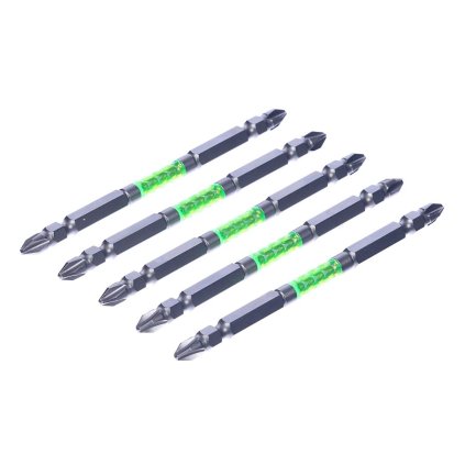 Sada japonských obojstranných skrutkovacích bitov s magnetickým hrotom PH2 SK11 - 5 ks - široké - 110 mm