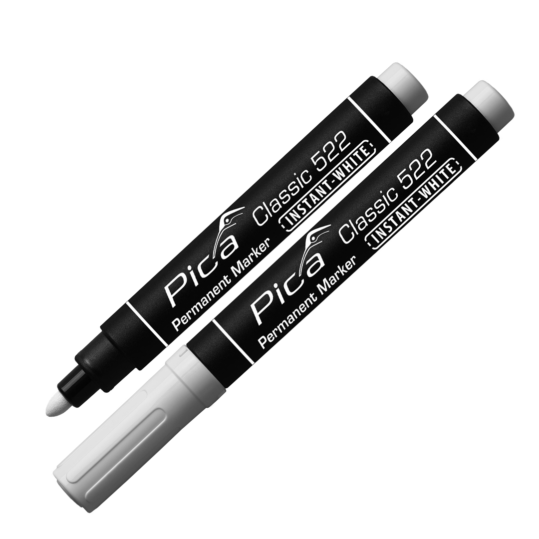 Biely permanentný značkovač Pica na vodnej báze