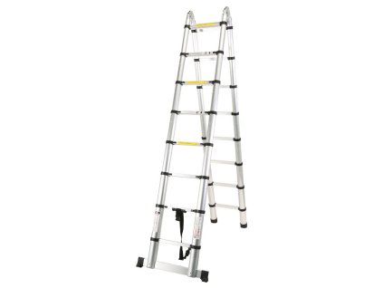 profi víceúčelový teleskopický žebřík 8+8