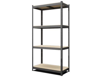 495 regal 1800x900x400 mm lakovany 4 policovy nosnost 700 kg cerny