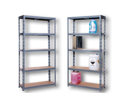 954 kovovy regal 1800 x 900 x 300 mm nosnost 875 kg 5 polic lakovany