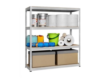 7234 6 regal 1800x1600x600 mm kovovy zinkovany 4 policovy nosnost 700 kg