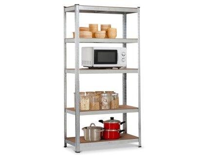 9862 regal 1800x600x400 mm kovovy zinkovany 5 policovy nosnost 875 kg
