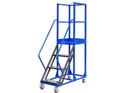 Skladový žebřík pojízdný STANDARD H-100 cm 4 schody