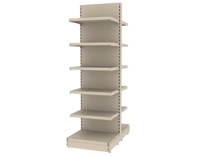 Regal sklepowy MAGO gondola H 210 cm L 63 cm modul bazowy kremowy MPP000734