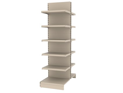Regal sklepowy MAGO gondola H 210 cm L 61.5 cm modul dostawny kremowy MPP000731