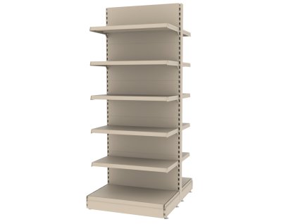 Regal sklepowy MAGO gondola H 210 cm L 83 cm modul bazowy kremowy MPP000740