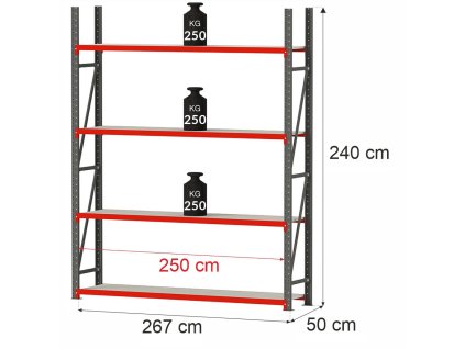 regal 4 polkowy do magazynu 240x267x50 1024x1024