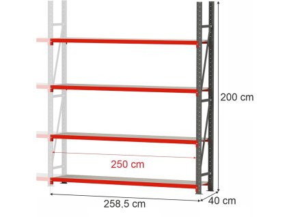 modul dostawny do regalu magazynowego 200x2585x40 1