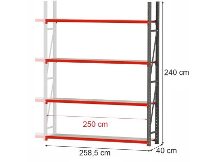 modul dostawny do regalu magazynowego 4 polkowego 240x2585x40 1 1024x1024