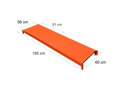 Polka do regalu magazynowego Mega M FORTIS LIGHT L 185 cm G 60 cm