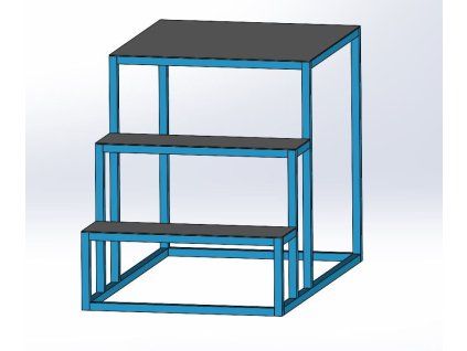 MSP SYSTEM, 2 stopien podest 650x700x750