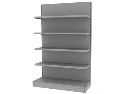 Prodejní regál V: 210cm/Š:136cm základní modul RAL 7035