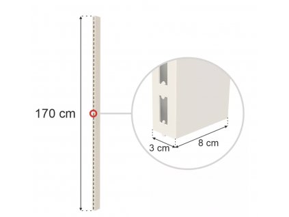 Sloupek MAGO krémová RAL 9001