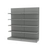Regal sklepowy przyscienny MAGO H 210 cm L 203 cm jasny szary MPP001517