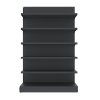 Regal sklepowy MAGO gondola H 210 cm L 134.5 cm modul dostawny grafitowy MPP000723 1