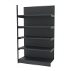 Regal sklepowy wzmocniony przyscienny Mago H 210 cm L 1265 cm G 57 cm modul dostawny grafitowy mpp000764 3